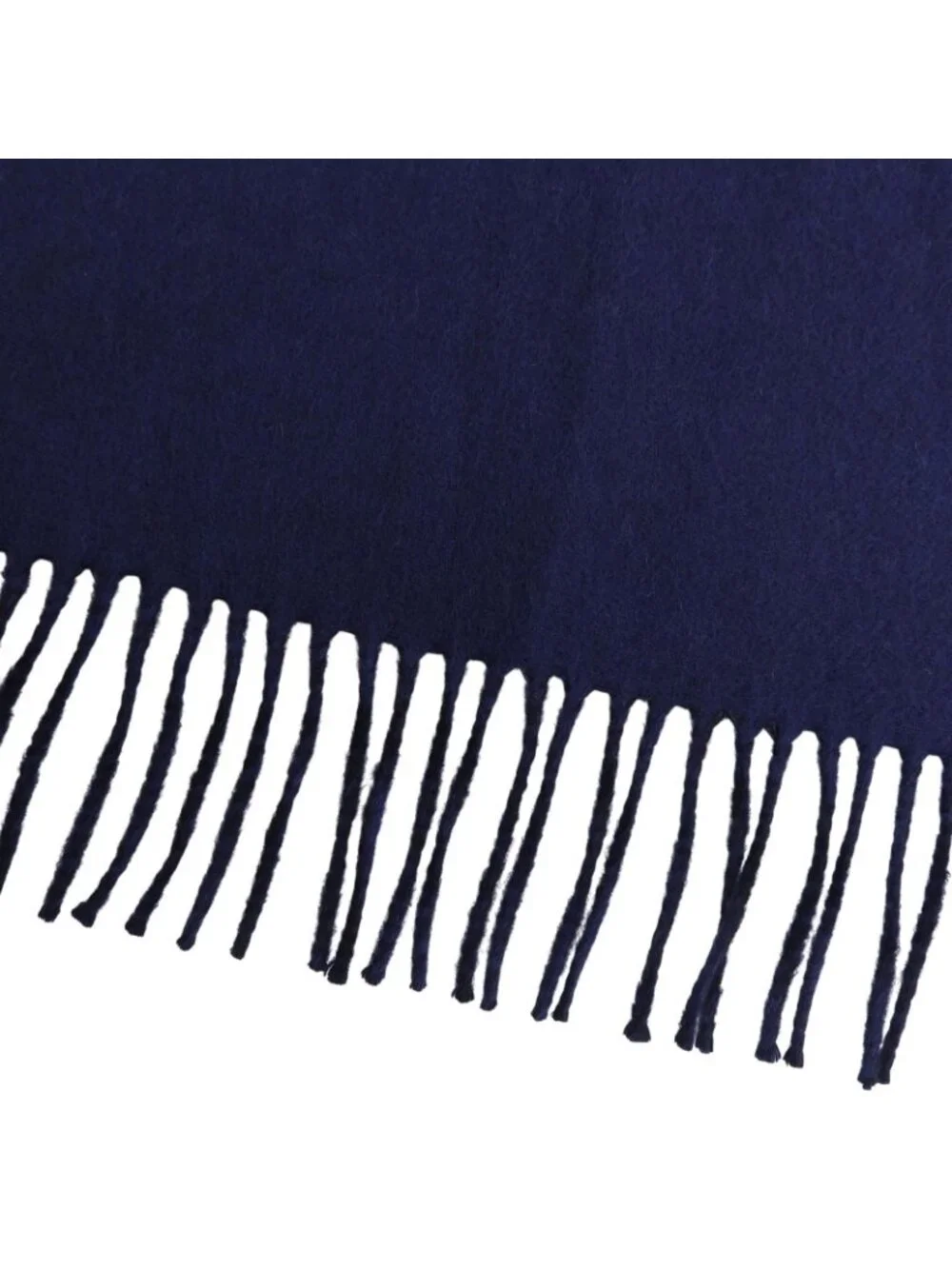 Hermes Rectoverso Cashmere Marine Ocean Bicolor Logo Embroidery Scarf with